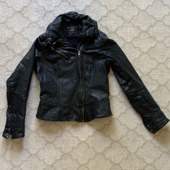 All Saints Belvedere Leather Jacket - Picture 6 of 11